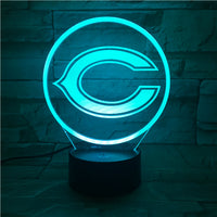 Thumbnail for NFL CHICAGO BEARS LOGO 3D LED LIGHT LAMP