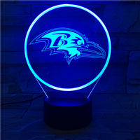 Thumbnail for NFL BALTIMORE RAVENS LOGO 3D LED LIGHT LAMP