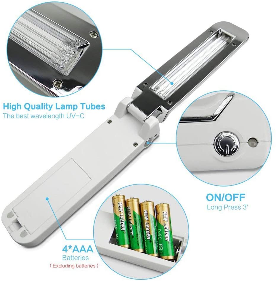 Ultraviolet Portable Sterilizing Handheld USB Germicidal Flashlight Wand