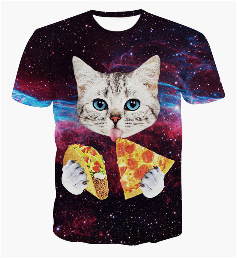 3D Allover Graphic Print Cat Tshirts - TshirtNow.net - 2