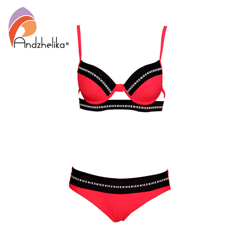 Sexy Bandage Patchwork Women's Bikini Swimsuit