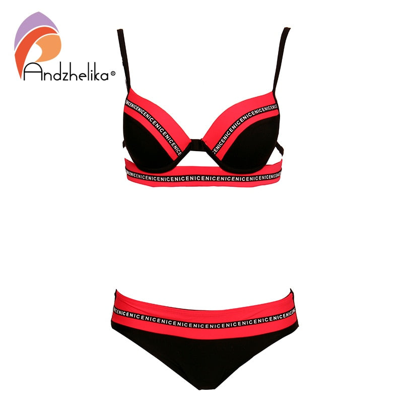 Sexy Bandage Patchwork Women's Bikini Swimsuit