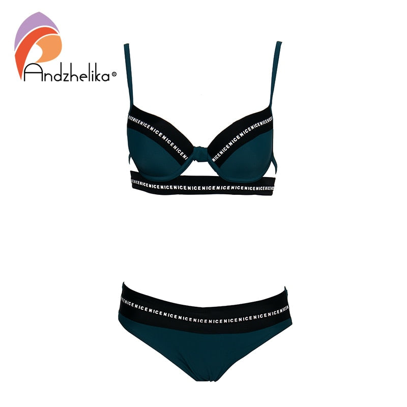 Sexy Bandage Patchwork Women's Bikini Swimsuit
