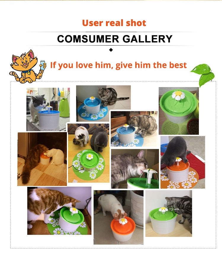 Automatic Fountain Bowl Water Dispenser - Ideal for Cats