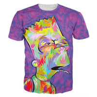 Thumbnail for The Simpsons Bart Simpson Colorful Art Portrait Allover Print Tshirt - TshirtNow.net