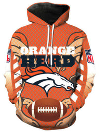 Thumbnail for Denver Broncos Allover 3D Print Hoodie