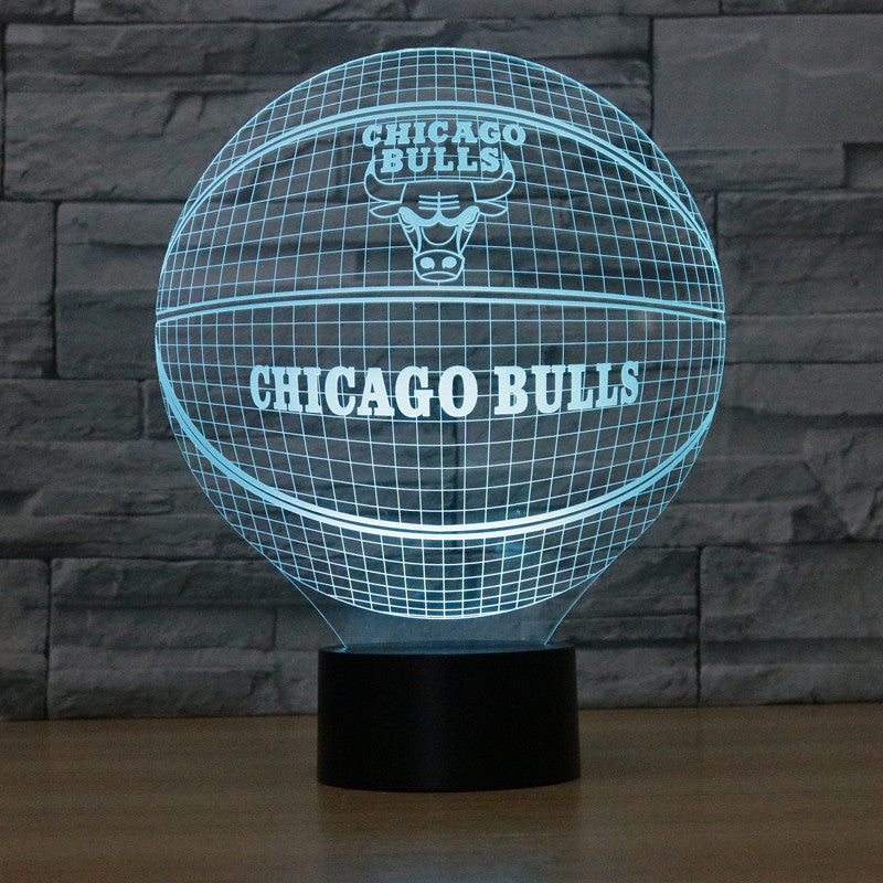 NBA CHICAGO BULLS 3D LED LIGHT LAMP
