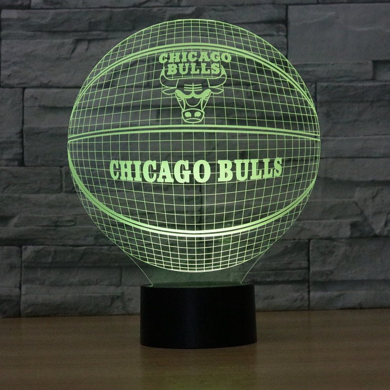 NBA CHICAGO BULLS 3D LED LIGHT LAMP