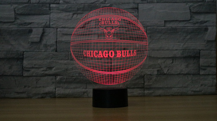 NBA CHICAGO BULLS 3D LED LIGHT LAMP