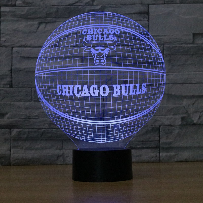 NBA CHICAGO BULLS 3D LED LIGHT LAMP
