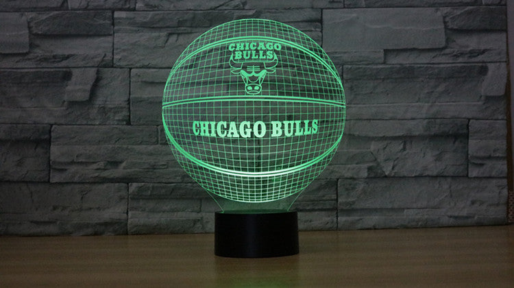 NBA CHICAGO BULLS 3D LED LIGHT LAMP