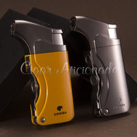 Thumbnail for COHIBA Brand New High Quality Pocket Size Metal Windproof Torch Jet Flame Butane Gas Cigarette Cigar Lighter W/ Double Cigar Punch