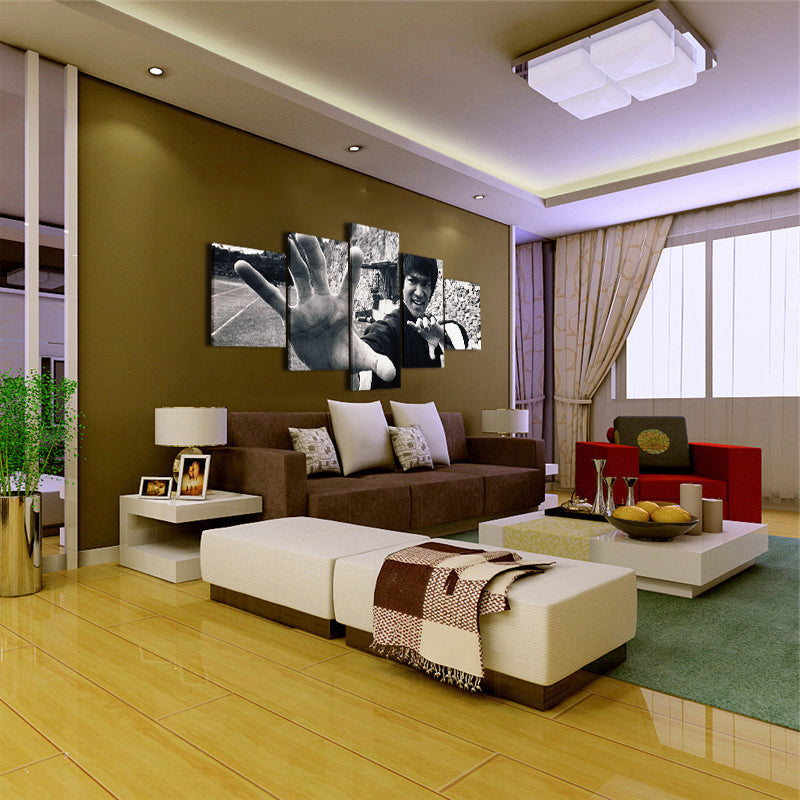Bruce Lee Framed Canvas Poster Wall Art Print Set