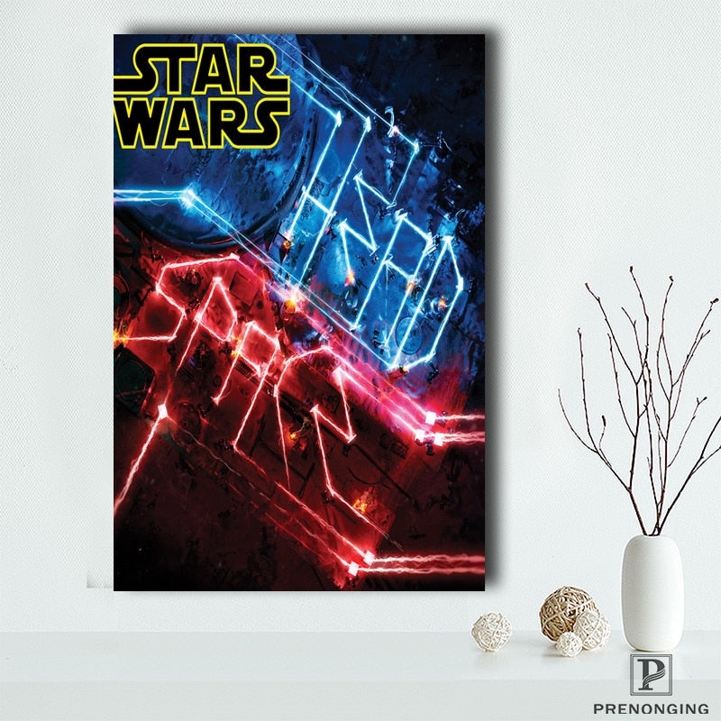 Spray Painted Silk Fabric Customized Vintage Star War Posters