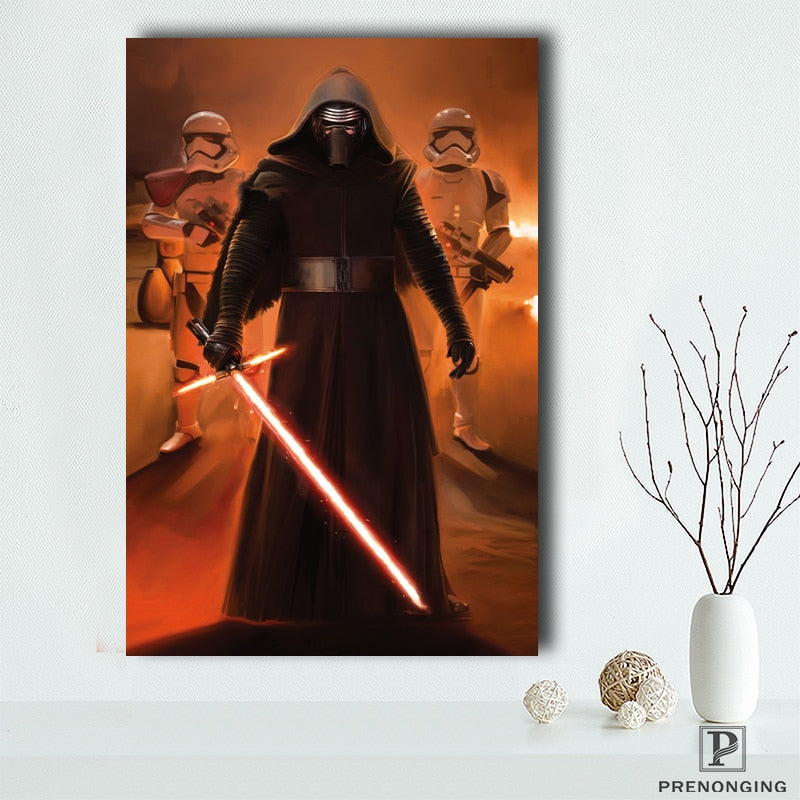 Spray Painted Silk Fabric Customized Vintage Star War Posters