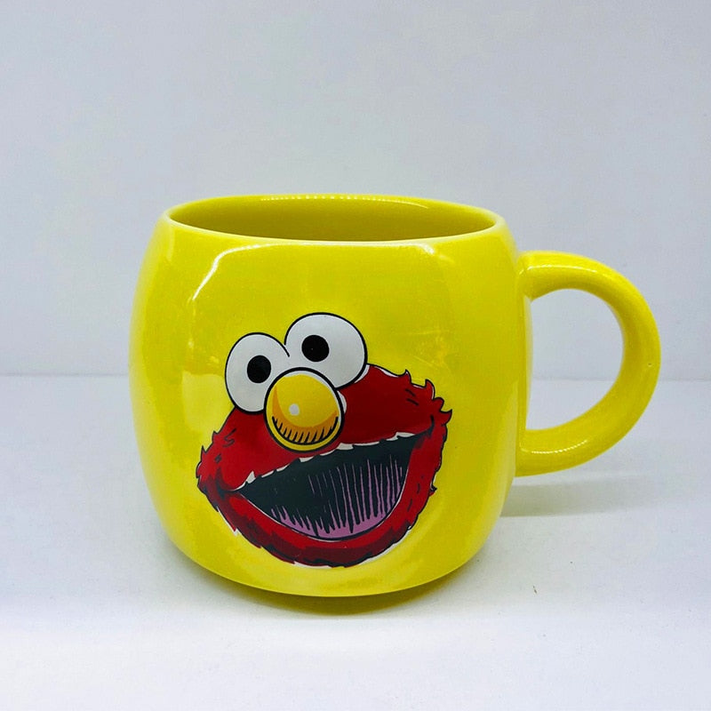 Vintage Sesame Street ELMO and COOKIE MONSTER Ceramic Coffee/Tea Mugs