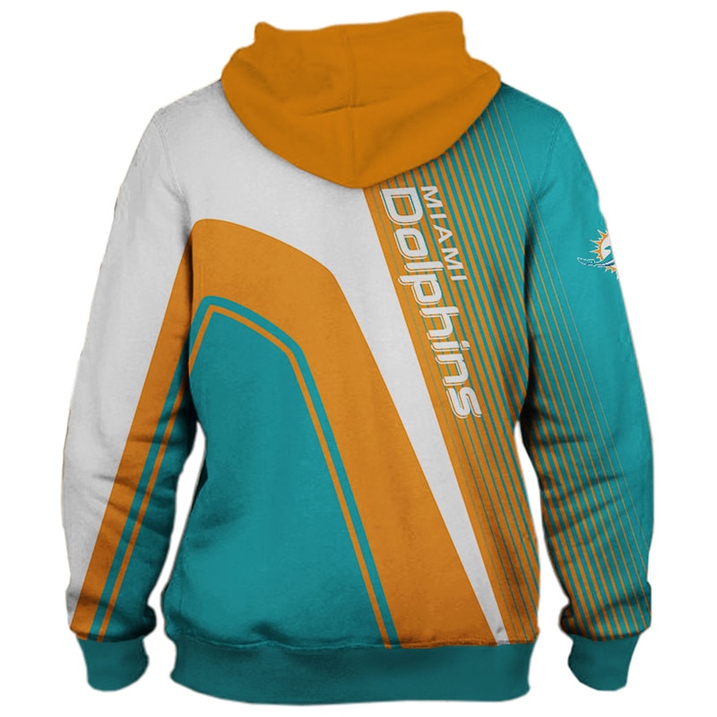 NFL 3D Striped Team Logo Zippered Hoodie
