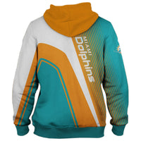 Thumbnail for NFL 3D Striped Team Logo Zippered Hoodie