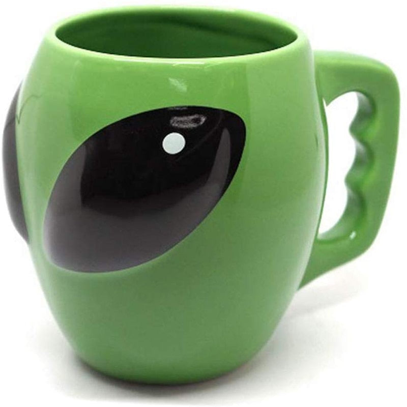 Outer-Space Alien Shape Glazed Ceramic Coffee/Tea/Milk Mugs