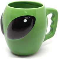 Thumbnail for Outer-Space Alien Shape Glazed Ceramic Coffee/Tea/Milk Mugs