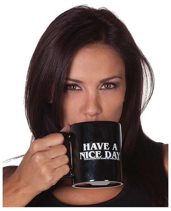 Ceramic Coffee/Tea Mug with printed Have A Nice Day Middle Finger