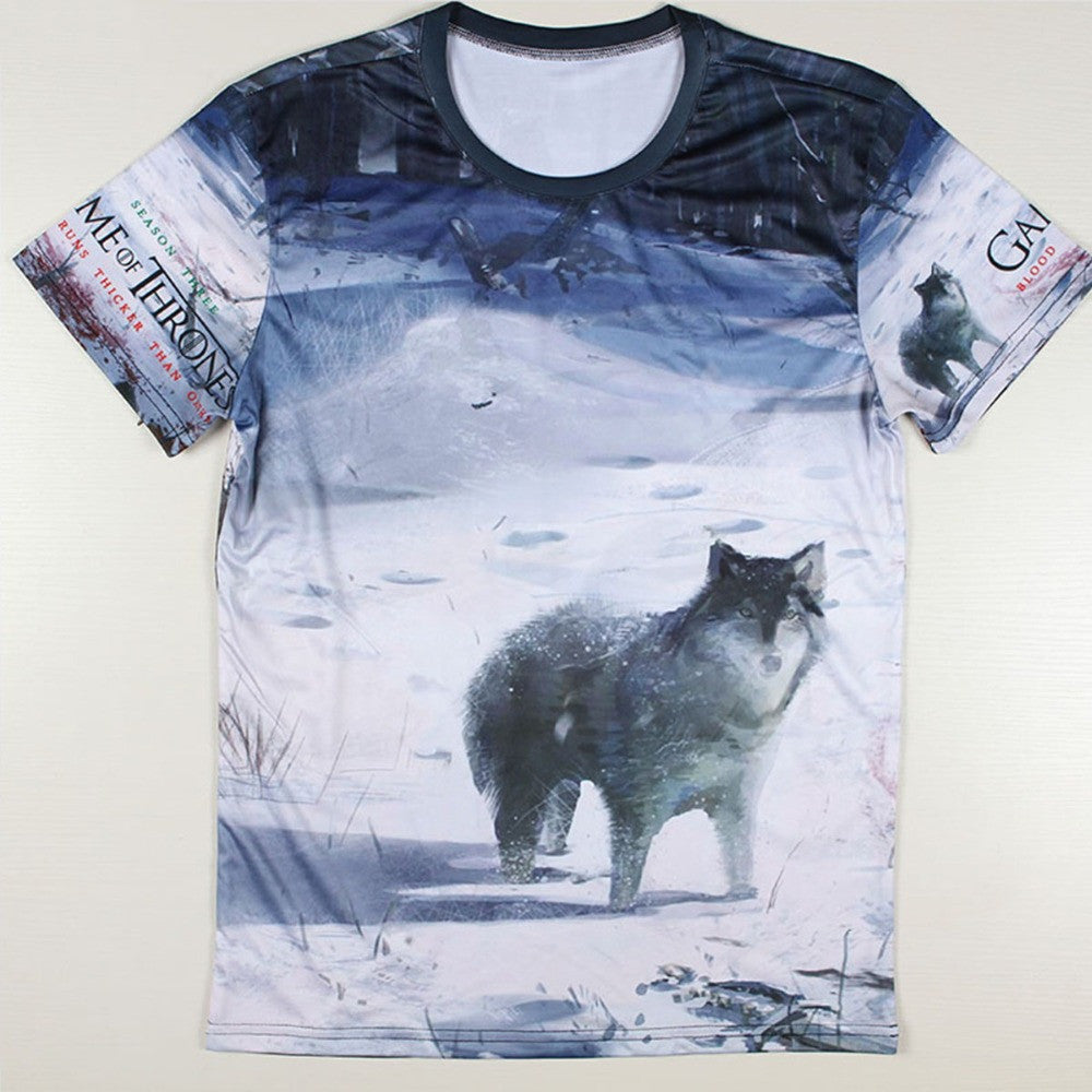 Game Of Thrones Dire Wolf GOF Logo Allover Print Tshirt - TshirtNow.net - 1