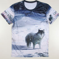 Thumbnail for Game Of Thrones Dire Wolf GOF Logo Allover Print Tshirt - TshirtNow.net - 1