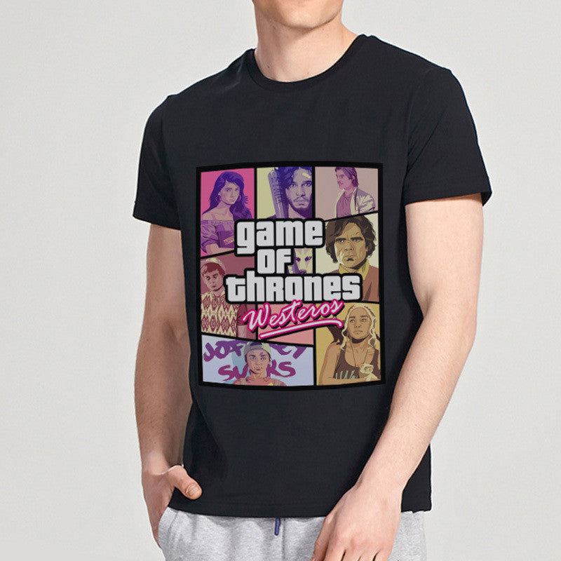 Game Of Thrones Westeros Grand Theft Auto Logo Spoof Tshirt - TshirtNow.net - 1