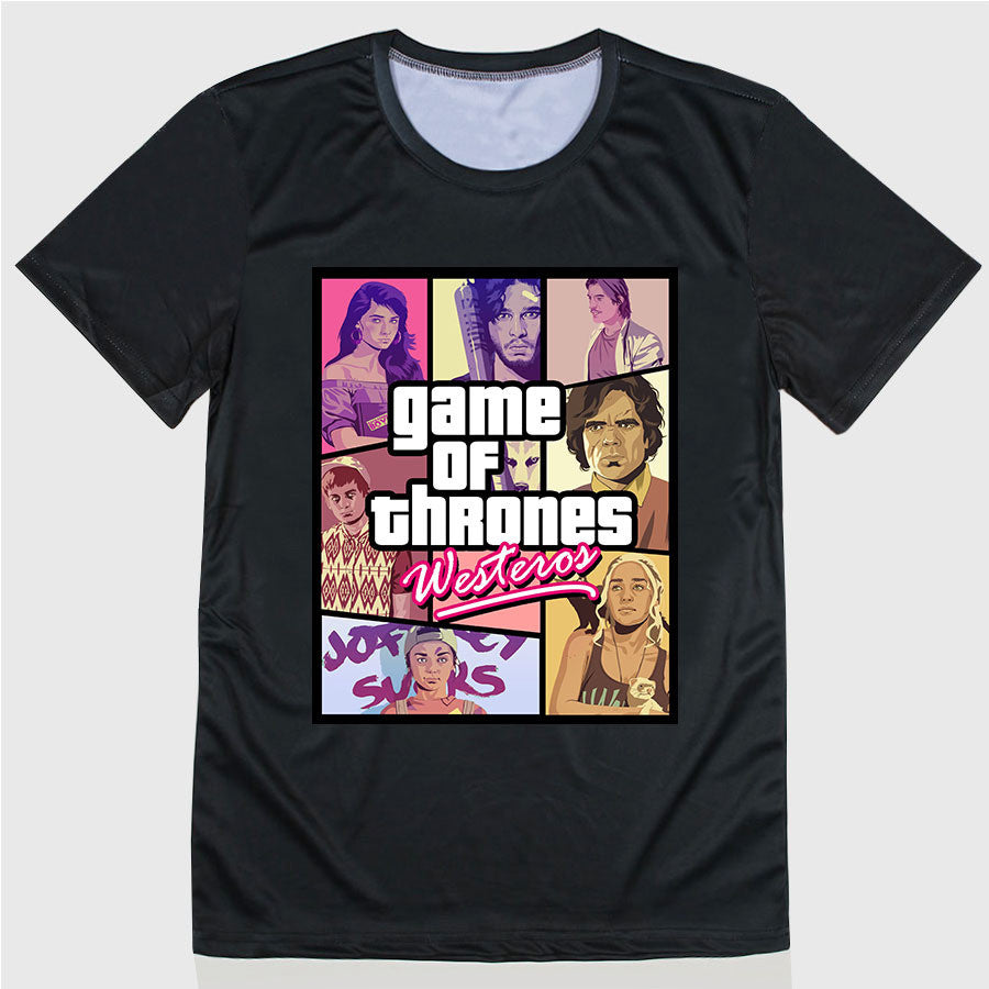 Game Of Thrones Westeros Grand Theft Auto Logo Spoof Tshirt - TshirtNow.net - 2
