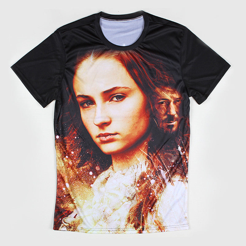 Game Of Thrones Sansa Stark Allover 3D Print Tshirt - TshirtNow.net - 1