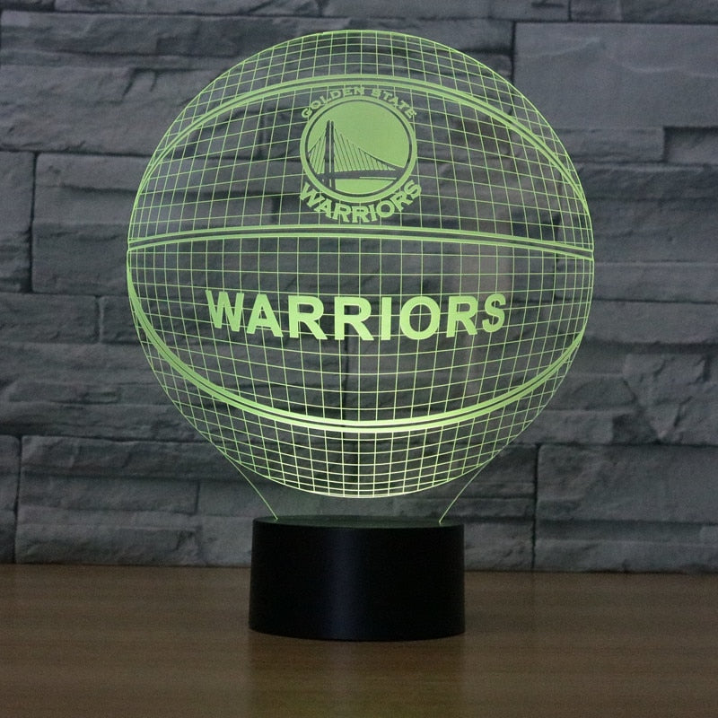 NBA GOLDEN STATE WARRIORS 3D LED LIGHT LAMP