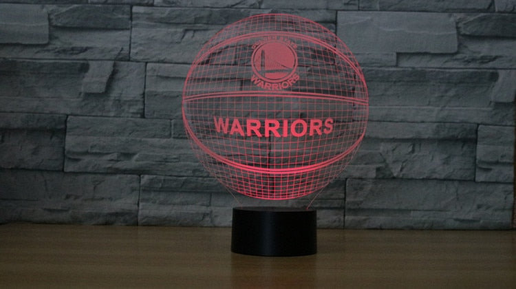 NBA GOLDEN STATE WARRIORS 3D LED LIGHT LAMP