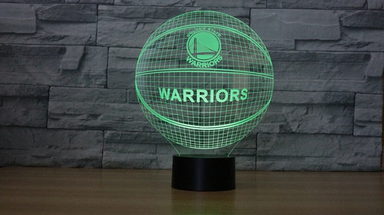 NBA GOLDEN STATE WARRIORS 3D LED LIGHT LAMP