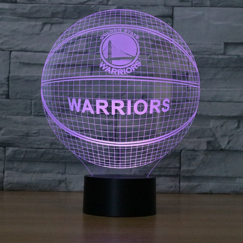 NBA GOLDEN STATE WARRIORS 3D LED LIGHT LAMP