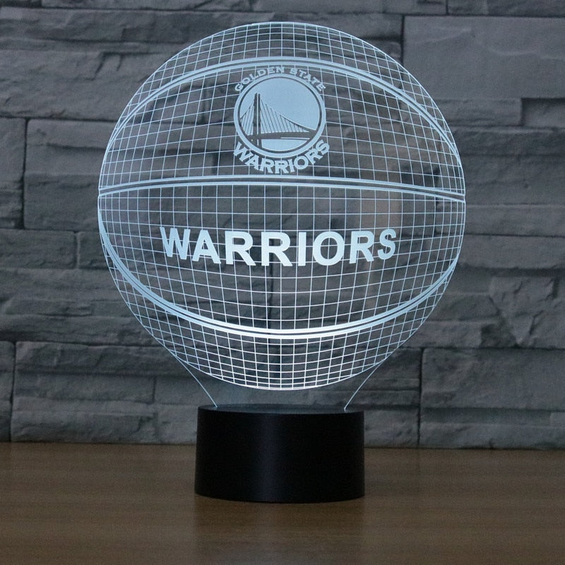 NBA GOLDEN STATE WARRIORS 3D LED LIGHT LAMP