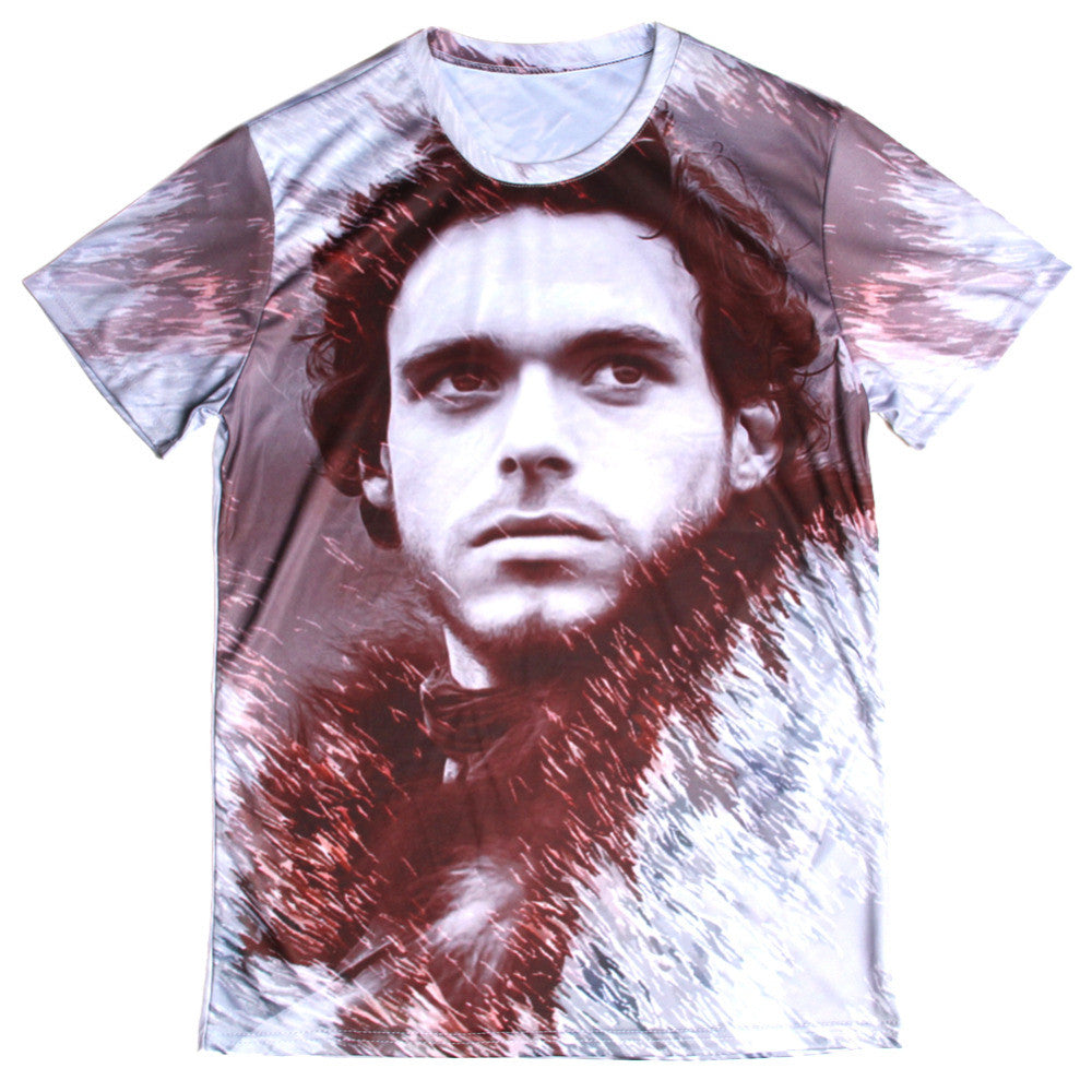 Game Of Thrones Rob Stark Face Allover Print Tshirt - TshirtNow.net - 1
