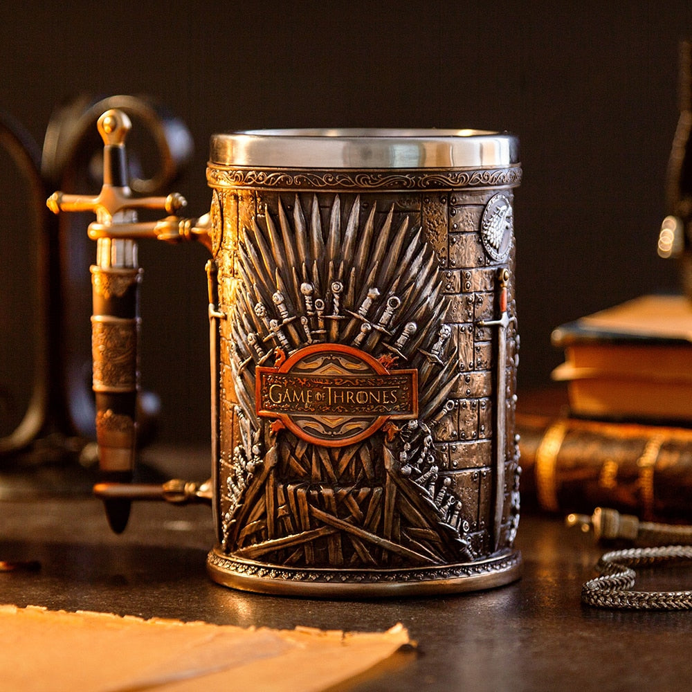 Antique Game of Thrones, Might and Magic Goblet Stainless Steel Resin Mugs