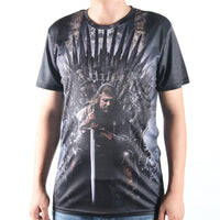 Thumbnail for Game Of Thrones Ned Stark Iron Throne Allover 3D Print Tshirt - TshirtNow.net - 1