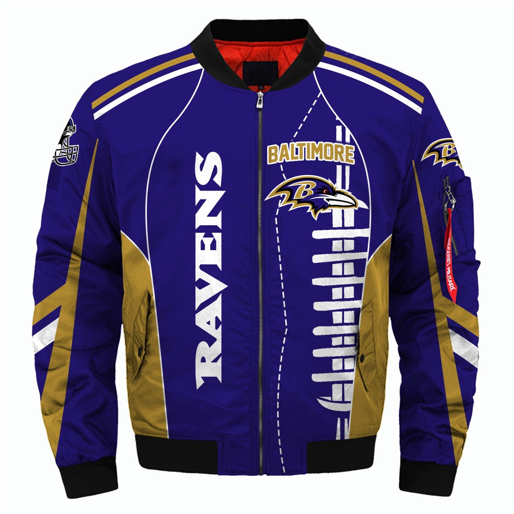 NFL Team Logo Men's Zippered Quilted Jacket