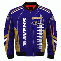 Thumbnail for NFL Team Logo Men's Zippered Quilted Jacket