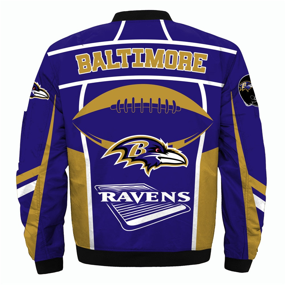 NFL Team Logo Men's Zippered Quilted Jacket