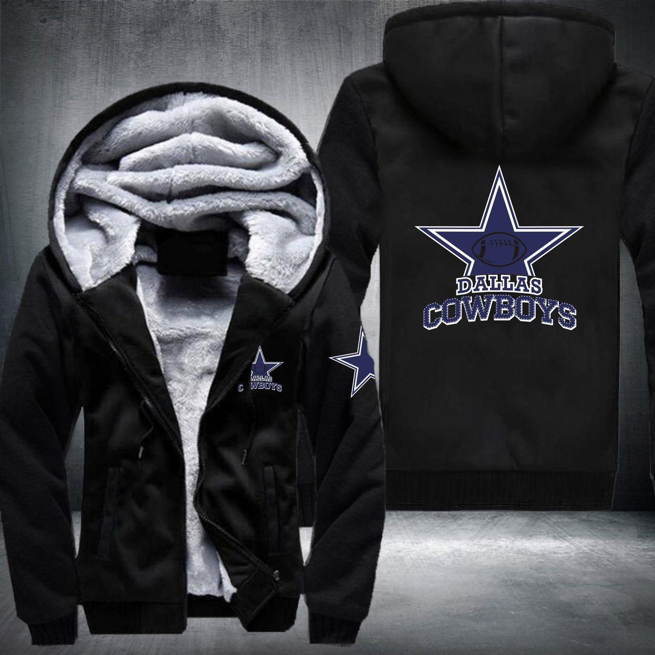 NFL DALLAS COWBOYS LOGO THICK FLEECE JACKET