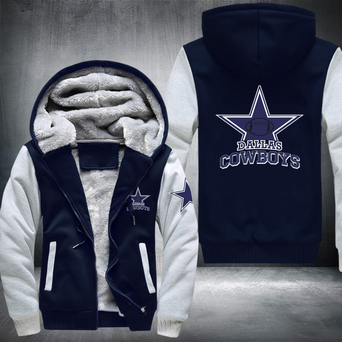 NFL DALLAS COWBOYS LOGO THICK FLEECE JACKET