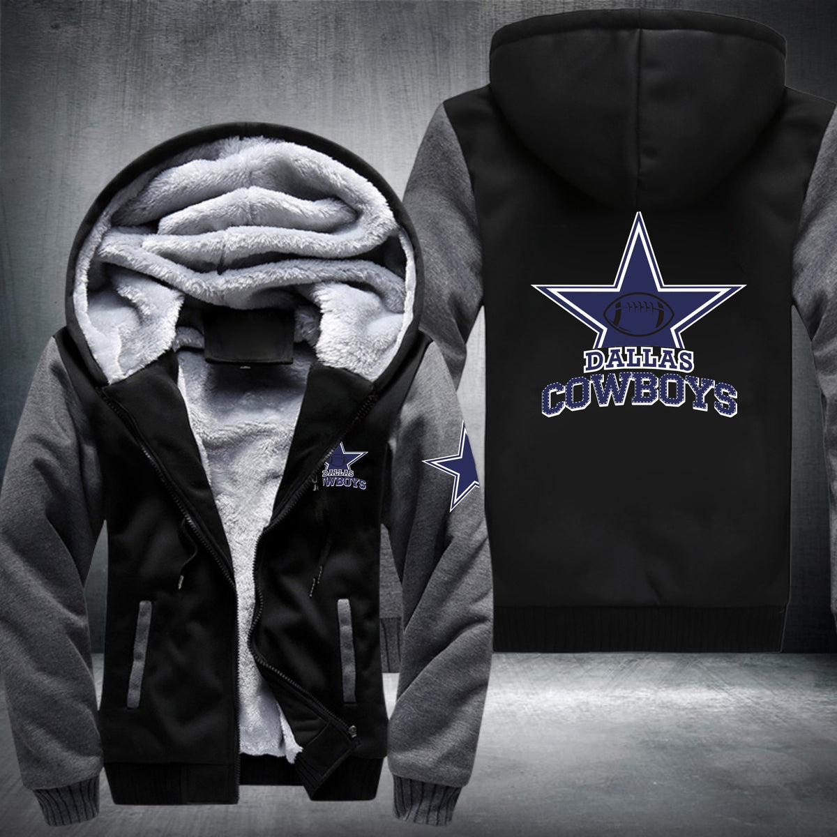 NFL DALLAS COWBOYS LOGO THICK FLEECE JACKET