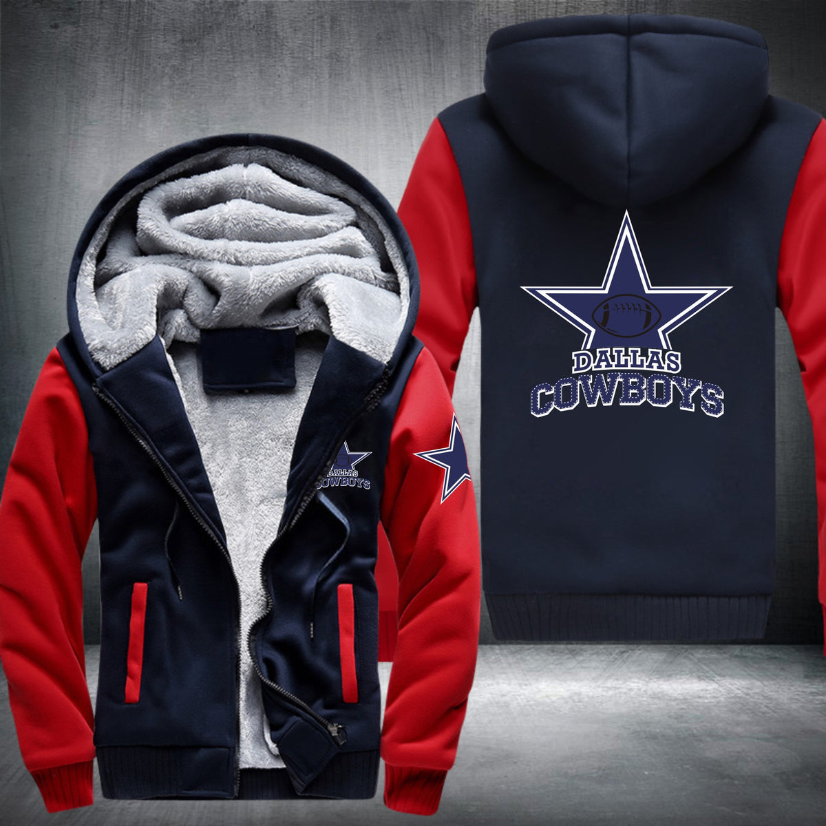 NFL DALLAS COWBOYS LOGO THICK FLEECE JACKET