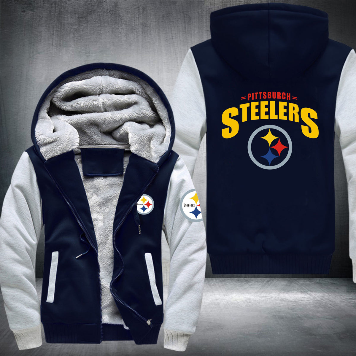 NFL PITTSBURGH STEELERS LOGO THICK FLEECE JACKET