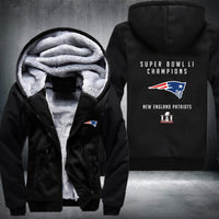 Thumbnail for NFL SUPER BOWL LI CHAMPIONS NEW ENGLAND PATRIOTS THICK FLEECE JACKET