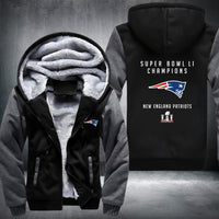 Thumbnail for NFL SUPER BOWL LI CHAMPIONS NEW ENGLAND PATRIOTS THICK FLEECE JACKET
