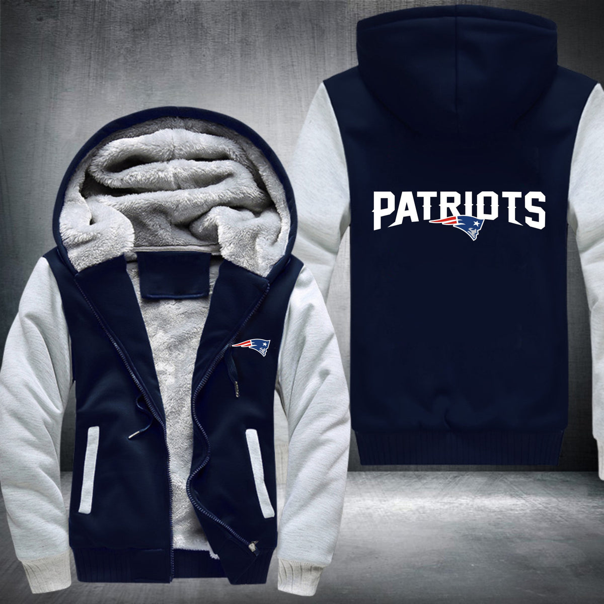 NFL NEW ENGLAND PATRIOTS LOGO THICK FLEECE JACKET