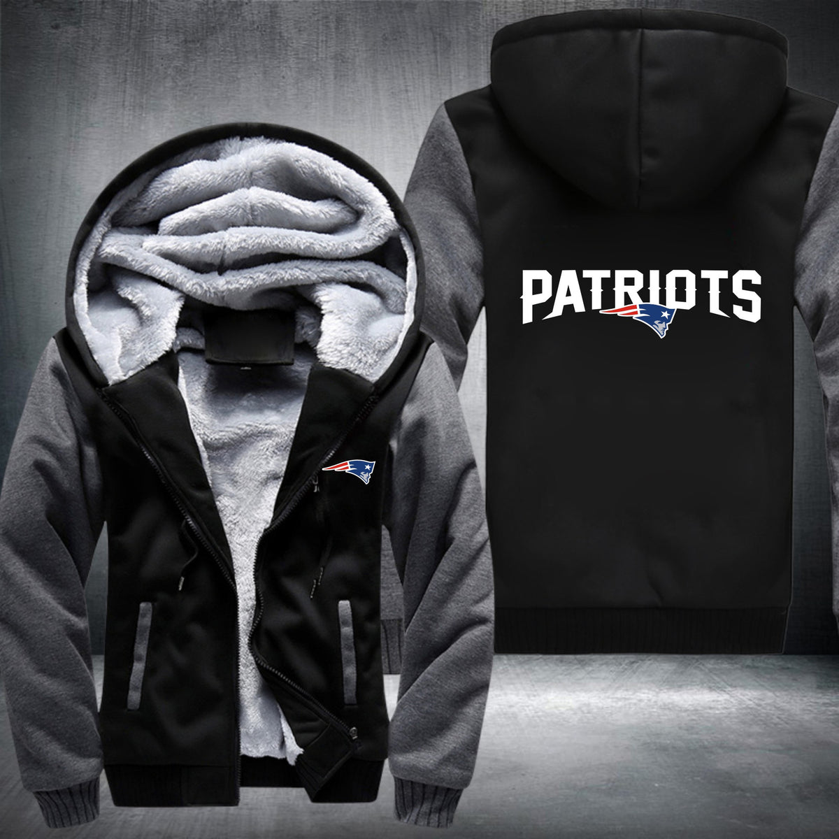 NFL NEW ENGLAND PATRIOTS LOGO THICK FLEECE JACKET
